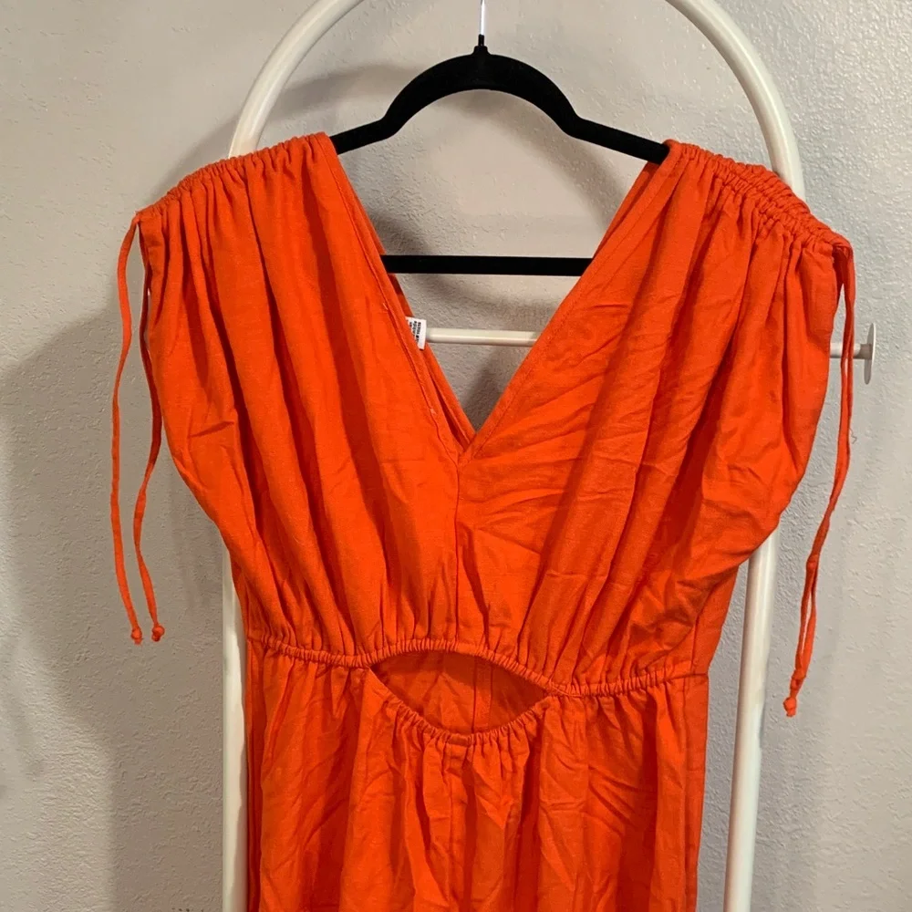 Sincerely Jules Vibrant Orange‎ Midi Dress